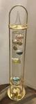 Glass Galileo Thermometer Brass Frame 14 Inch Gold. Fixed Price $49.95.