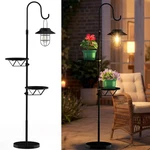 61" Solar Lights Outdoor With Plant Stands - Metal Shepherd Hook Hanging.... Fixed Price $92.79.