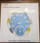 Nib Taylor Precision Products 91620T 12-INCH Sandals Thermometer With Clock. Fixed Price $39.99.