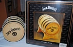 Jack Daniel's No. 7 Whiskey Barrel Coin Bank, With Box, Missing Stand. Fixed Price $39.99.