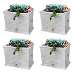 Good Ideas Savannah 42 Gal Flatback Colonial Style Rain Barrel Planter (4 Pack). Fixed Price $791.96.