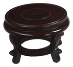 6" Wooden Rosewood Fishbowl Display Vase Stand Plant Pot. Fixed Price $24.68.
