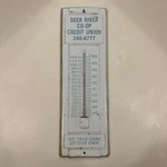 Deer River Co-op Credit Union Minnesota Advertising Thermometer 14. Fixed Price $29.99.