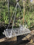 Colonial Lady Snack Tray And Cup Upcycled Glass Bird Feeder. Fixed Price $15.00.