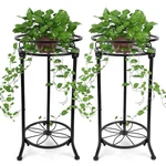Yhijurs Pack Plant Indoor Outdoor 20.3IN 2-TIER Metal Tall Stands. Fixed Price $49.18.