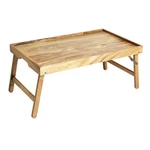 Acacia Wood Rectangular Bed Tray With Stand Natural Finish Brown, One Size. Fixed Price $34.10.