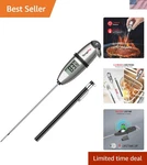 High-precision Digital Thermometer With Long Probe Ideal For Every Kitchen. Fixed Price $21.99.