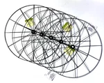 Floral Garden Black Bicycle Wheel Metal Wire Wreath Ring 14" Art Deco 5 Pack. Fixed Price $18.98.