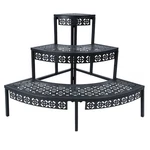 Aboxoo 3 Tier Plant Stand Flower Pot Rack, Metal Stair-step Style Corner Shel.... Fixed Price $75.28.