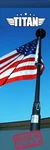 New 25' Telescoping Silver Titan Flagpole W/. Fixed Price $539.00.