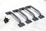 4 Drawer Pulls Nickel Iron Finish Cabinet Handles Grasp Door Kitchen Bar Bath. Fixed Price $22.99.