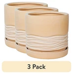Better Homes & Gardens 3-PACK Red Terracotta Round Planters, 8.2". Fixed Price $70.99.