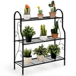 Costway 3-TIER Metal Plant Stand Elegant Scrollwork Pattern Flower Display Shelf. Fixed Price $39.99.