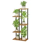 Jepreco 5-TIER 6-POTTED Metal Wood Plant Stand Indoor Shelf Multiple Flowers. Fixed Price $59.82.