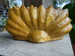Mid Century Modern Sunflower Half Vintage Planter Pot Golden Handmade. Fixed Price $20.00.