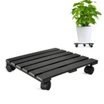 Cerbior 14" Black Plant Caddy Stand With 5 Wheels Heavy Duty Trolly. Fixed Price $21.99.