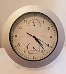 Equity 10" Round Indoor Weather Station Wall Clock Thermometer Humidity. Fixed Price $19.99.