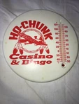 Rare Morco Bald Eagle Indian Ho-chunk Casino & Bingo Thermometer Wall Plaque 8". Fixed Price $100.00.