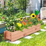 Costway 36 Inch Wooden Flower Planter Box Garden Yard Decorative Window Rect. Fixed Price $96.49.
