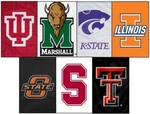 Collegiate Ncaa Banner Garden Flag Vertical 12" X 18" Double-sided Applique. Fixed Price $14.99.