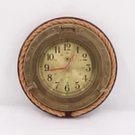 Bey-berk Brass Porthole Clock Nautical Ship Rope Wood Wall Quartz 10". Fixed Price $102.14.