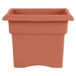 Bloem Veranda Plastic Deck Box In/outdoor Square Planter, Terra Cotta Color, 14". Fixed Price $33.28.