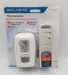 Acu Rite Wireless Sensor Thermometer W/ Clock Indoor Outdoor Temperature (S4). Fixed Price $16.95.