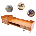Wood Monitor Stand Riser 2 Tiers W/ Drawer Laptop. Fixed Price $54.13.