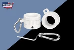 Plastic Rotating Flag With Bearings, 0.75-1.0 Inch Pole Swivel, White. Fixed Price $16.91.