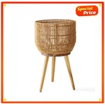 Better Homes & Gardens 13 Inch Round Resin Rattan Planter Stand Brown. Fixed Price $37.99.