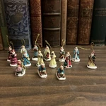 15 Miniature Old World Santas Christmas Tree Village Ornament Lot Hang Stand. Fixed Price $18.00.