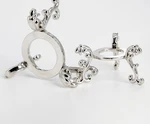 2PCS Silver-plated Crystal Glass Ball Stand, Mini Air Plant Rack Holder, Fer. Fixed Price $13.22.