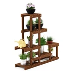 Furinno Flower Plant Stand Hardwood Multi-level Shelf Natural Teak Oil Treated. Fixed Price $68.86.