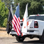 Stark Usa Hitch Mount 3 Flag Pole Holder With 2-INCH Receiver,. Fixed Price $28.95.