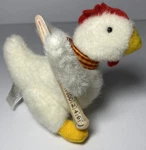 Vintage Mini Chicken Plush North American Bear Feeling Fowl Thermometer. Fixed Price $22.00.