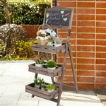 3-TIER Wood A-frame Sidewalk Menu Chalkboard Sign With Display Shelf Plant Stand. Fixed Price $55.90.