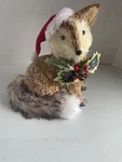 Ashland Natural Decorative Animal Santa Hat Glitter Fox - New. Fixed Price $15.00.