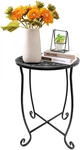 Metal Round Side Table For Small Spaces - Indoor/outdoor, Perfect Patio, Yar. Fixed Price $31.94.