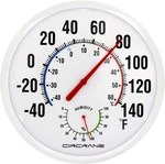 Circrane 13.25 Inch Round Thermometer With Hygrometer, Large Indoor Wall Patio B. Fixed Price $24.76.
