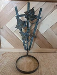 Vintage Wrought Iron Wall-mounted Plant Holder. Fixed Price $21.00.