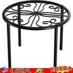 Durable Steel Plant Stand W/ Elegant Floral Design Home Garden Display New. Fixed Price $13.93.