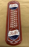 Vintage Large 27" Red Pepsi Cola Thermometer Metal Tin Sign Soda Pop Advertising. Fixed Price $84.99.