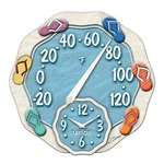 12-INCH Sandals Thermometer, Clock. Fixed Price $51.99.