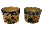 Alpine Pottery 2-LOT Hand Painted Floral Design Mini Flower Pots Vintage 1999. Fixed Price $24.19.