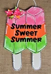 Summer Sweet Popsicle Sign Deck Patio Porch Door Hanger Plaque Wood. Fixed Price $13.99.