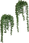 Mygift Artificial String Of Pearls Plants White Ceramic Wall-hanging Planters. Fixed Price $26.99.