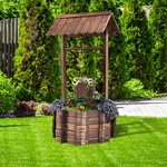Natural Style Wishing Well Bucket Flower Plants Planter Patio Garden Home Decor. Fixed Price $99.99.