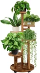 5 Tiered Tall Plant Stand For Indoor, Wood Shelf Corner Display Rack, Mult. Fixed Price $44.95.