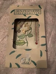 Hen Feathers Hummingbird Wall Hanging Decoration With Thermometer Vintage New. Fixed Price $29.99.