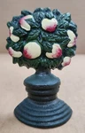 Vtg Petite Cast Iron Peach Fruit Tree Door Stop, Farm House Kitchen Shelf Sitter. Fixed Price $27.50.